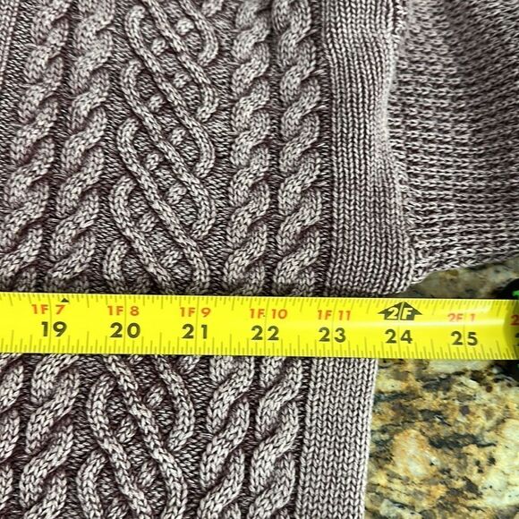 ❤️Last Chance By Together Maroon Color Cotton Cable Knit V-neck PulloverSize M/L - Picture 6 of 7